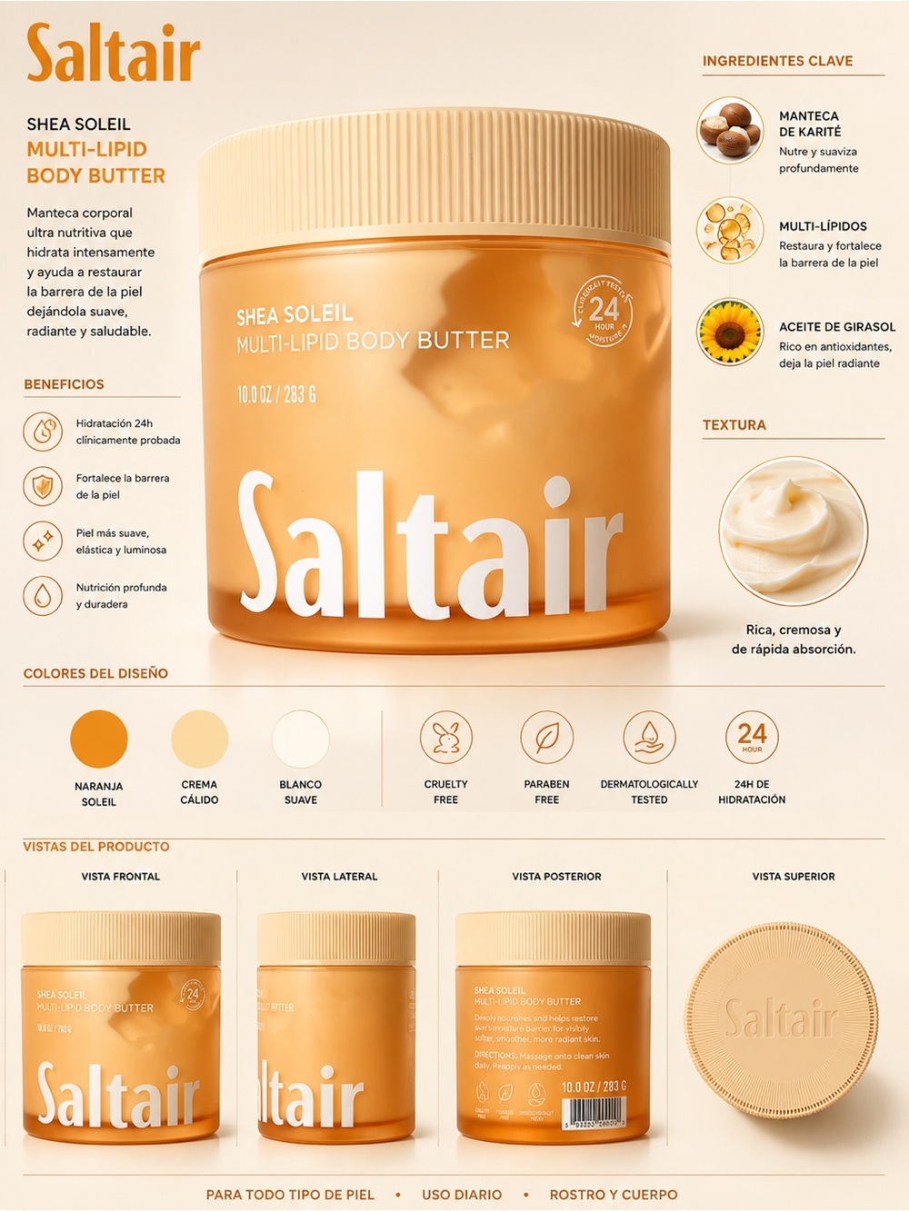 Shea Soleil Multi-Lipid Body Butter — Orange